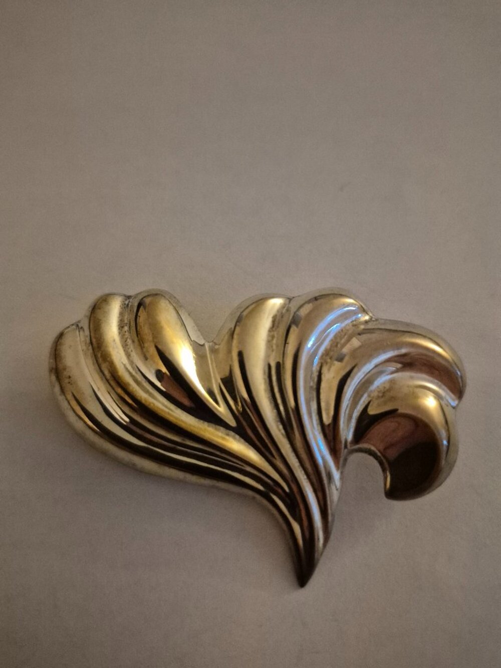 Vintage Taxco Mexico 925 Sterling Silver Modernist Sculptural Swirl Brooch Pin